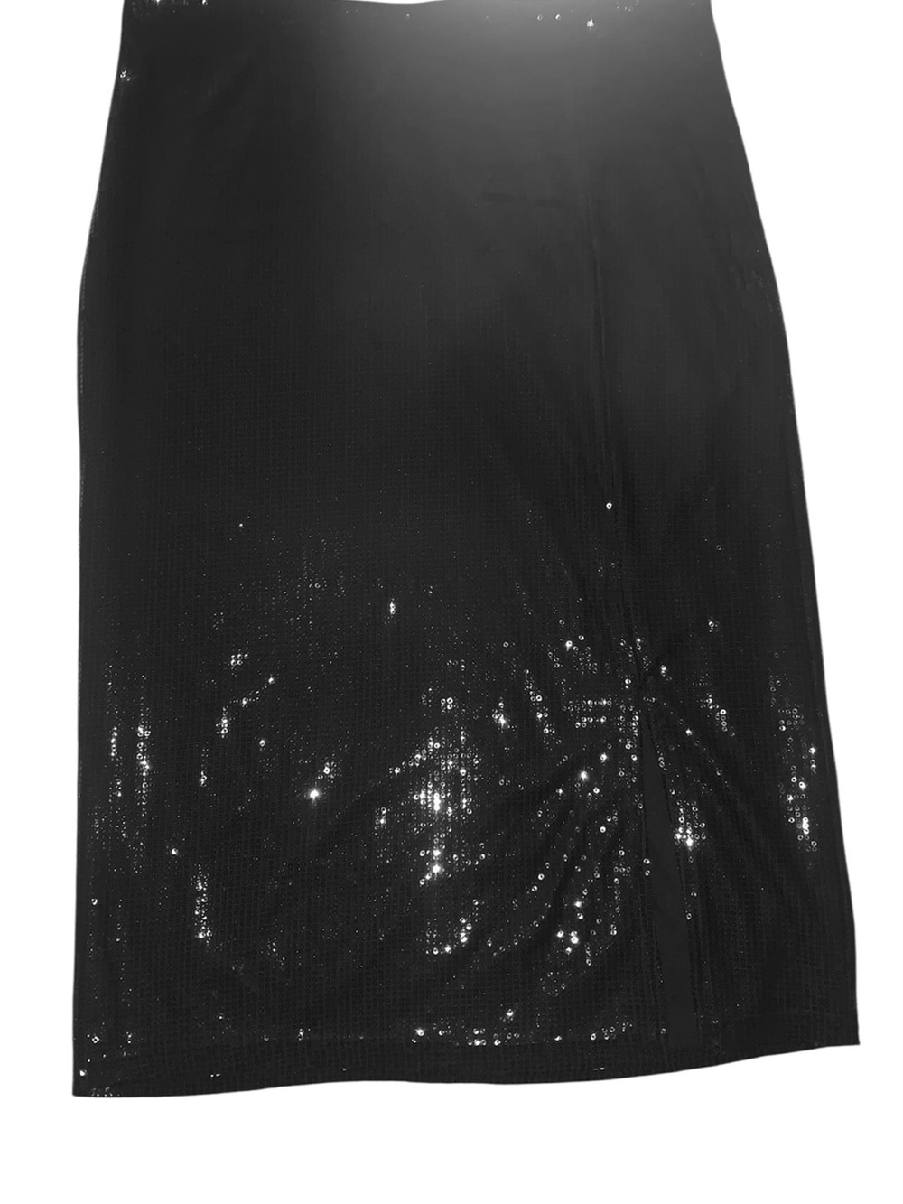 Time and Tru Black Sequin Pencil Skirt